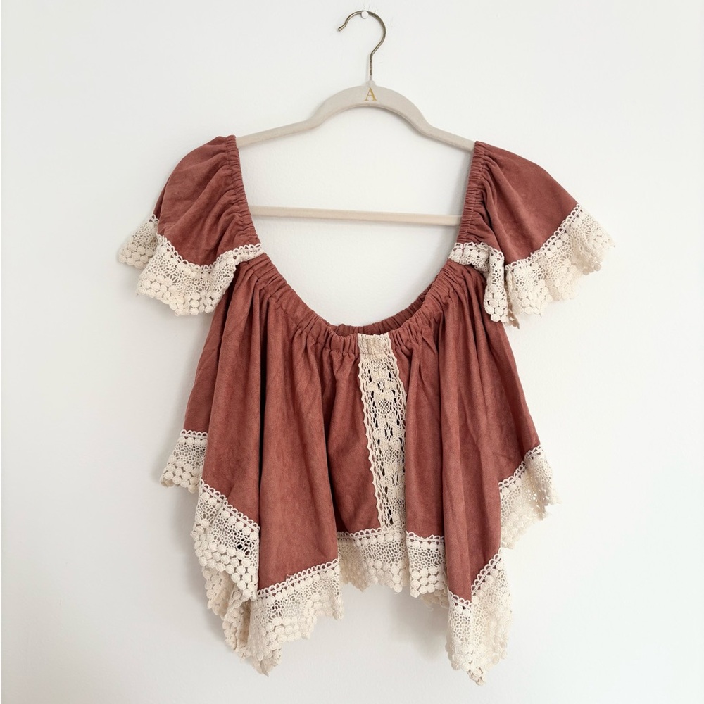 NWT Hayden Rustic Lace Blouse